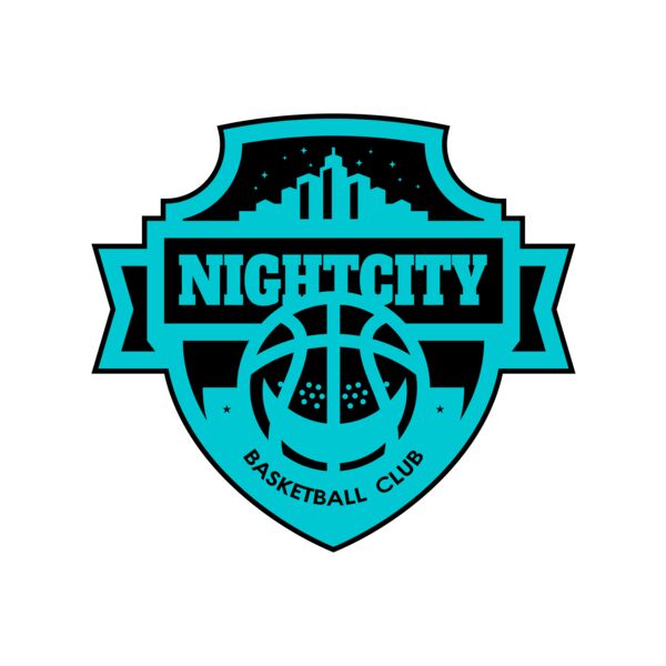 Night city Basketball club logo template サムネイル