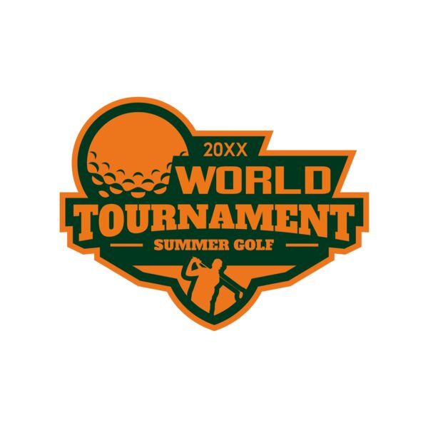 World Tournament Simmer Golf logo template サムネイル