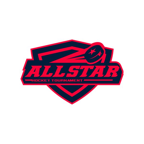 All Star Hockey Tournament logo template サムネイル