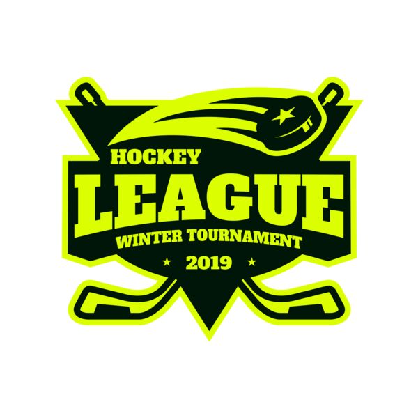 League Hockey Winter Tournament logo template サムネイル