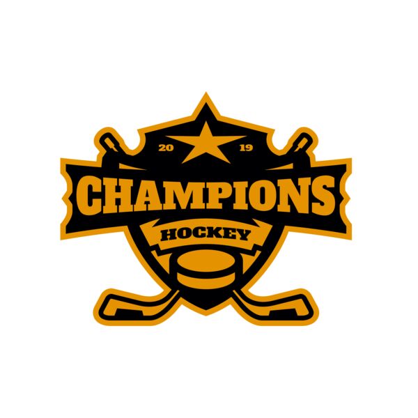 Champions Hockey logo template 02 サムネイル