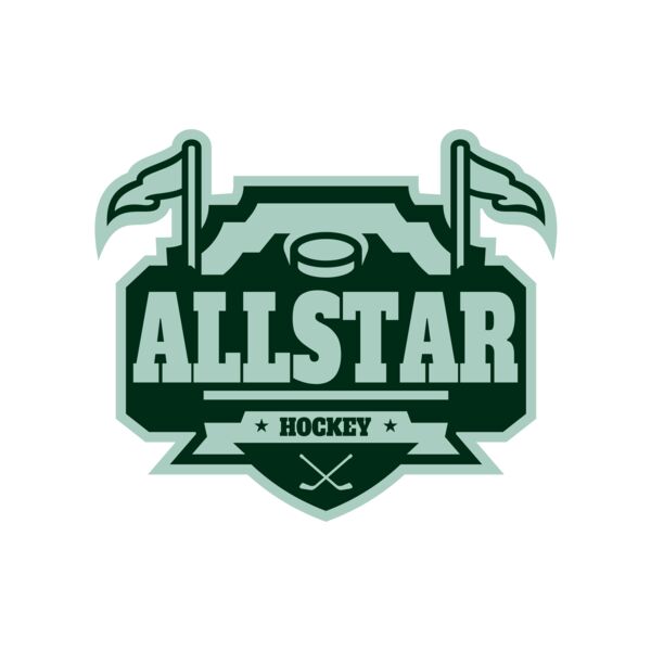 All Star Hockey Tournament logo template 02 サムネイル