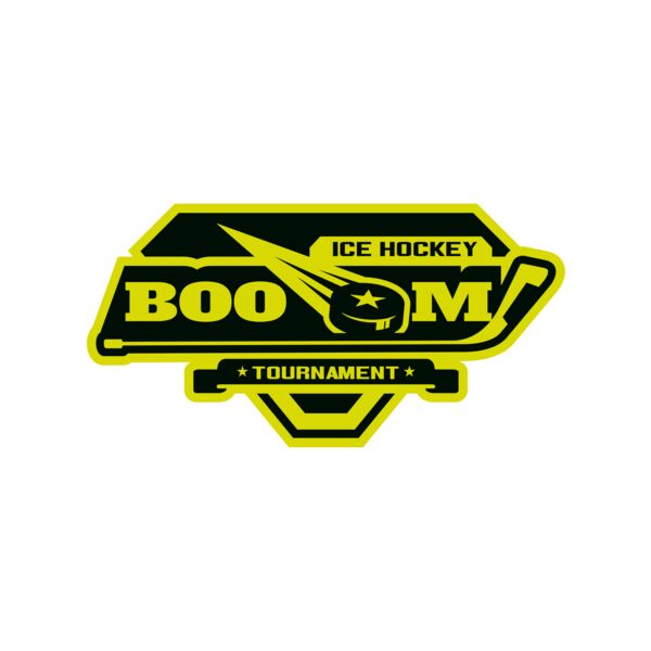Boom Ice Hockey Tournament logo template サムネイル