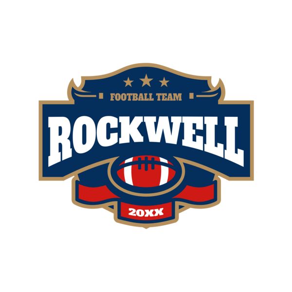 Rockwell Football team logo template サムネイル
