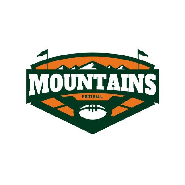 Mountains Football logo template 02 サムネイル