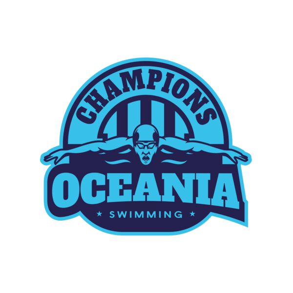 Oceania Champions Swimming logo template サムネイル