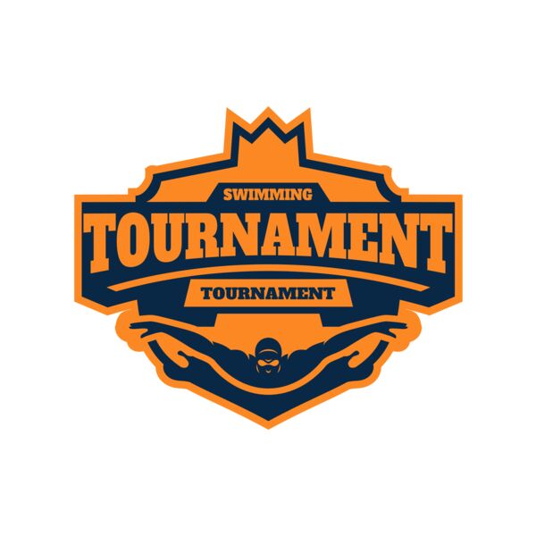 Swimming Tournament logo template サムネイル