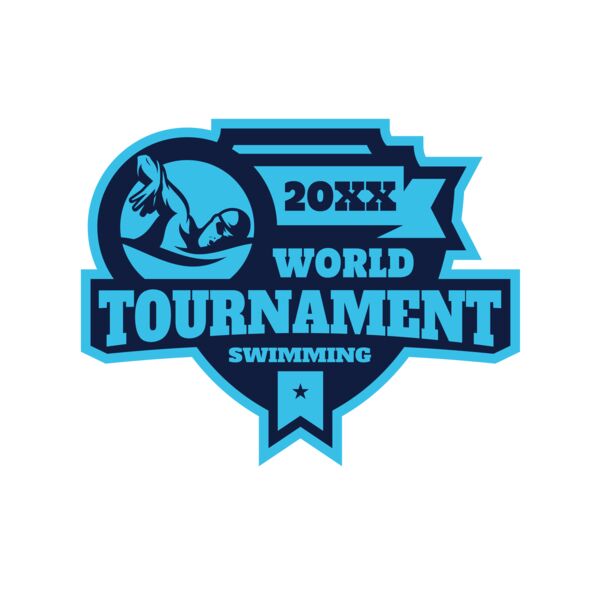 Tournament World  Swimming logo template サムネイル