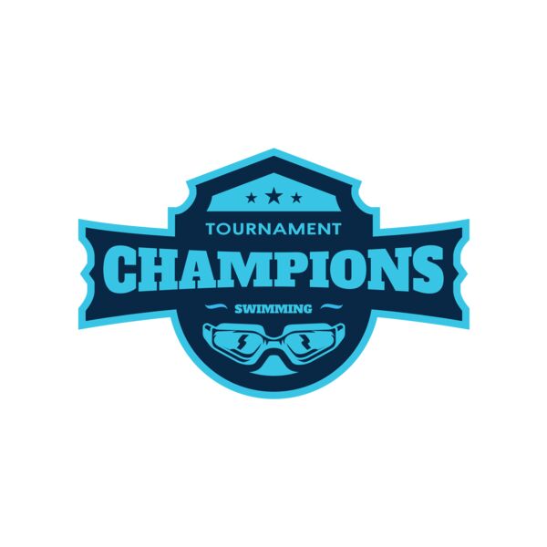 Champions Tournament Swimming logo template サムネイル