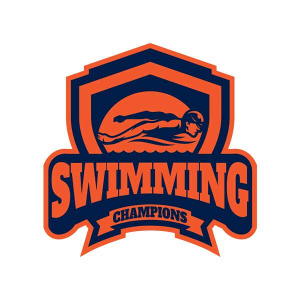 Swimming Champions logo template サムネイル