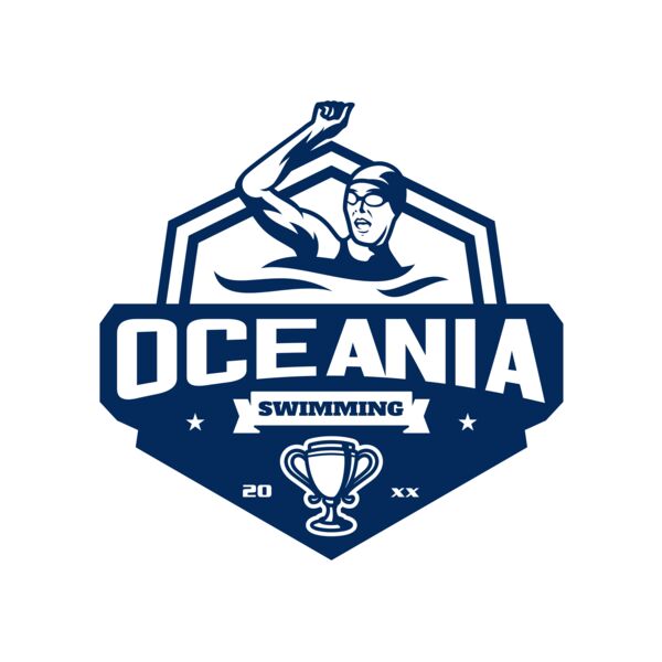 Oceania Swimming logo template サムネイル